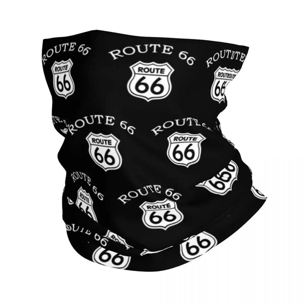 Planet Gates Ride The Route 66 Bandana Neck Gaiter Windproof Face Scarf Cover Biker Motorcycle Cruise America Highway Headband Tube Balaclava