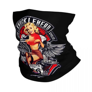 Planet Gates Ride The Route 66 Bandana Neck Gaiter Windproof Face Scarf Cover Biker Motorcycle Cruise America Highway Headband Tube Balaclava