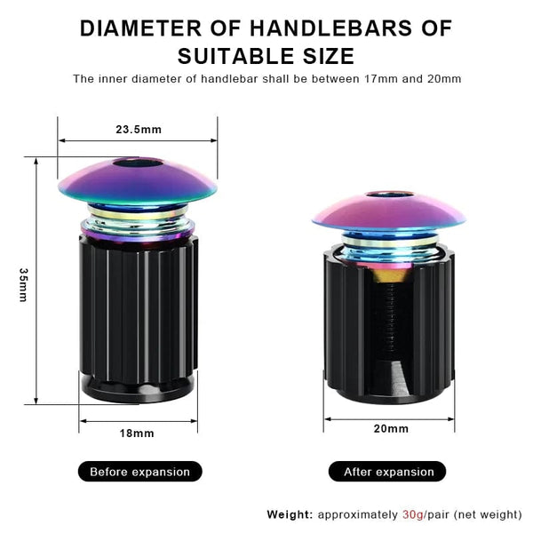 Planet Gates RIDERACE Bicycle Handlebar End Plugs Aluminum Alloy For MTB Mountain Bike Road Cycling Handle Bar Grips Cap Multi-color Cover