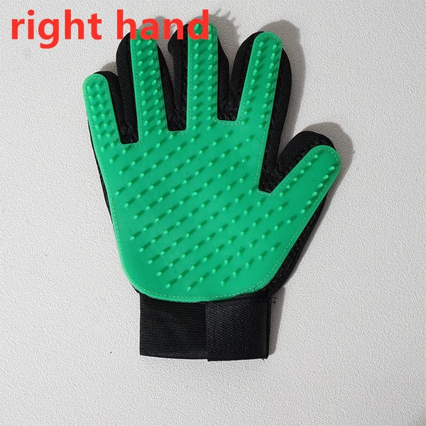 Planet Gates Right Green Pet Glove Cat Grooming Glove Cat Hair Deshedding Brush Gloves Dog Comb for Cats Bath Hair Remover Clean Massage Brush For Animal