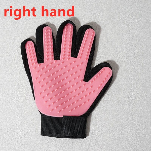 Planet Gates Right Pink Pet Glove Cat Grooming Glove Cat Hair Deshedding Brush Gloves Dog Comb for Cats Bath Hair Remover Clean Massage Brush For Animal