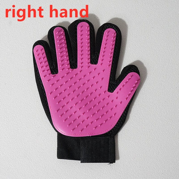 Planet Gates Right Purple Pet Glove Cat Grooming Glove Cat Hair Deshedding Brush Gloves Dog Comb for Cats Bath Hair Remover Clean Massage Brush For Animal