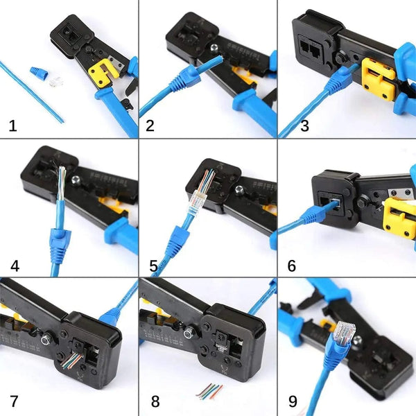 Planet Gates RJ45 crimper hand network tools pliers RJ12 cat5 cat6 8p8c Cable Stripper pressing clamp tongs clip multi function