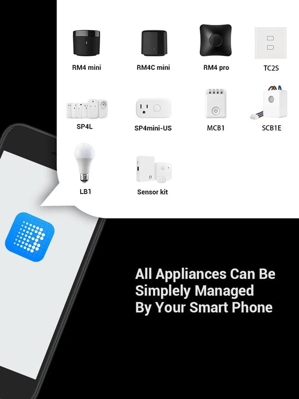 Planet Gates RM4 PRO-US  Add HTS2 BroadLink RM4 Pro Version Wireless Universal Remote Hub with HTS2 Temp and Humidity Sensor Smart Home Solution