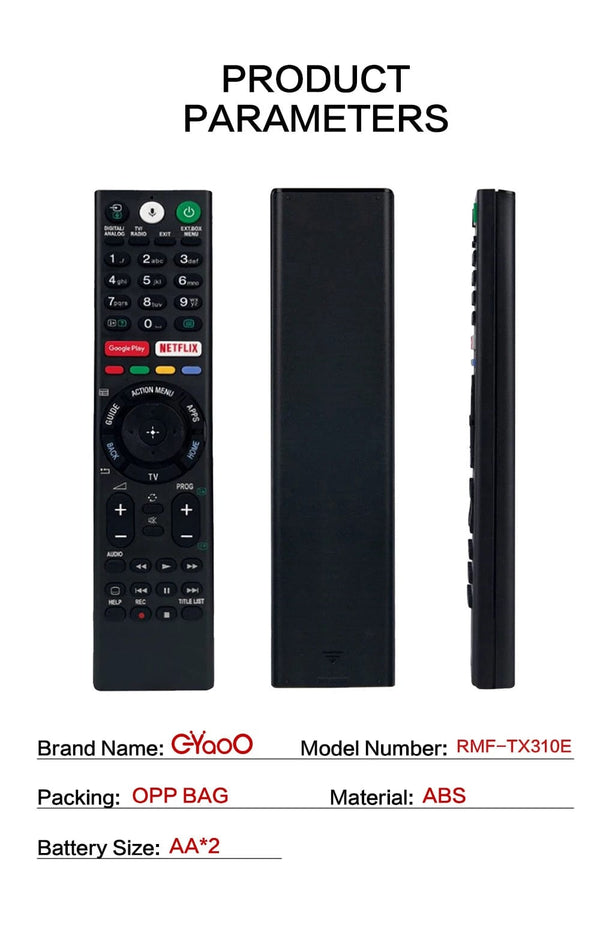 Planet Gates RMF-TX310E RMF-TX300E RMF-TX310E Voice TV Remote Control Replacement Bravia Series For Sony 4K Ultra HD Smart LED TV RMF-TX310U