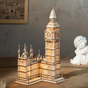 Planet Gates Robotime 3D Wooden Puzzle Game Big Ben Tower Bridge Pagoda Building Model Toys For Children Kids Birthday Gift