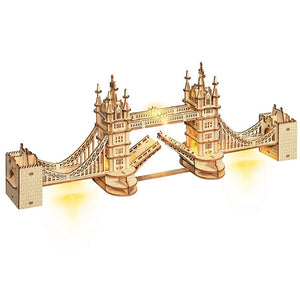 Planet Gates Robotime 3D Wooden Puzzle Game Big Ben Tower Bridge Pagoda Building Model Toys For Children Kids Birthday Gift
