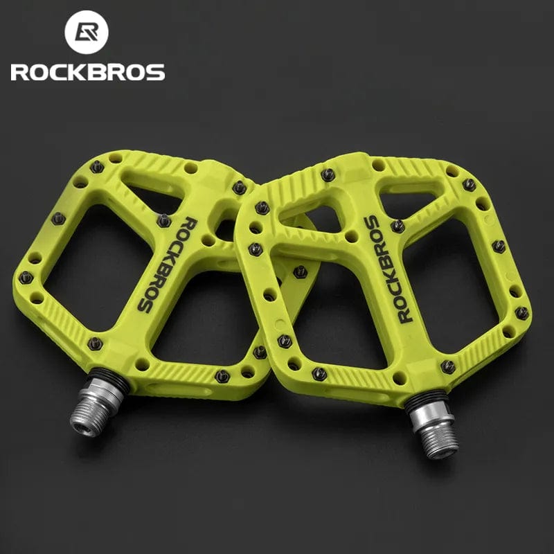 Planet Gates ROCKBROS Bicycle Pedals Bike Ultralight Seal Bearings Cycling Nylon Road bmx Mtb Pedals Flat Platform Bicycle Parts Accessories