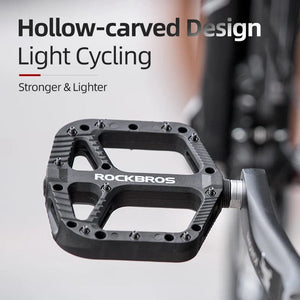 Planet Gates ROCKBROS Bicycle Pedals Bike Ultralight Seal Bearings Cycling Nylon Road bmx Mtb Pedals Flat Platform Bicycle Parts Accessories