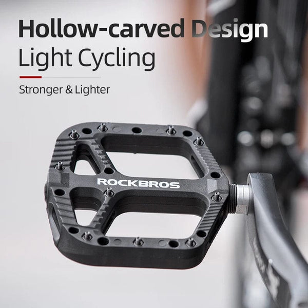 Planet Gates ROCKBROS Bicycle Pedals Bike Ultralight Seal Bearings Cycling Nylon Road bmx Mtb Pedals Flat Platform Bicycle Parts Accessories