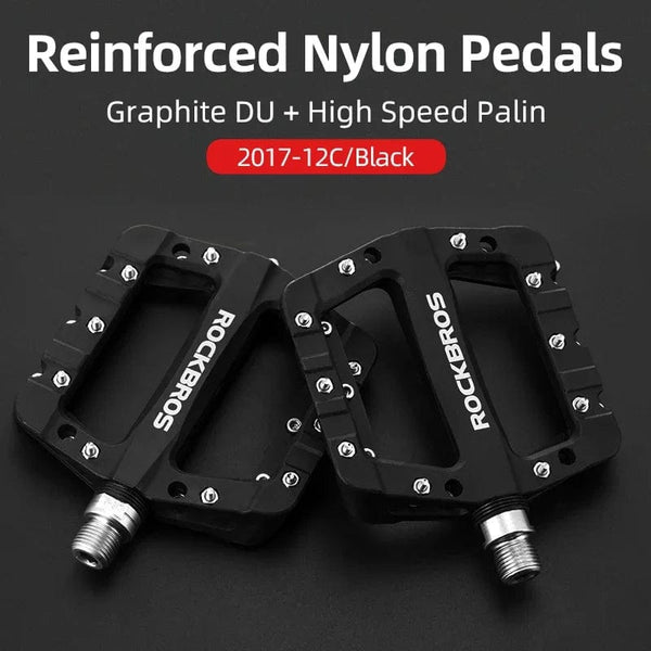 Planet Gates ROCKBROS bicycle ultra-light bearing pedal nylon composite high-speed bearing + graphite DU pedal riding is more lubricated