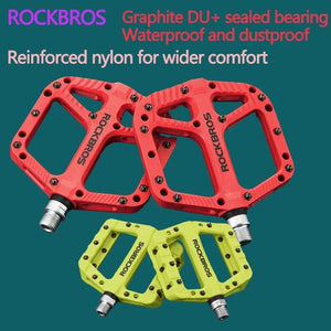 Planet Gates ROCKBROS bicycle ultra-light bearing pedal nylon composite high-speed bearing + graphite DU pedal riding is more lubricated