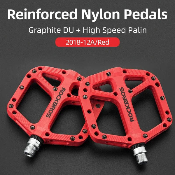 Planet Gates ROCKBROS bicycle ultra-light bearing pedal nylon composite high-speed bearing + graphite DU pedal riding is more lubricated