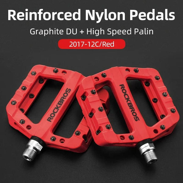 Planet Gates ROCKBROS bicycle ultra-light bearing pedal nylon composite high-speed bearing + graphite DU pedal riding is more lubricated