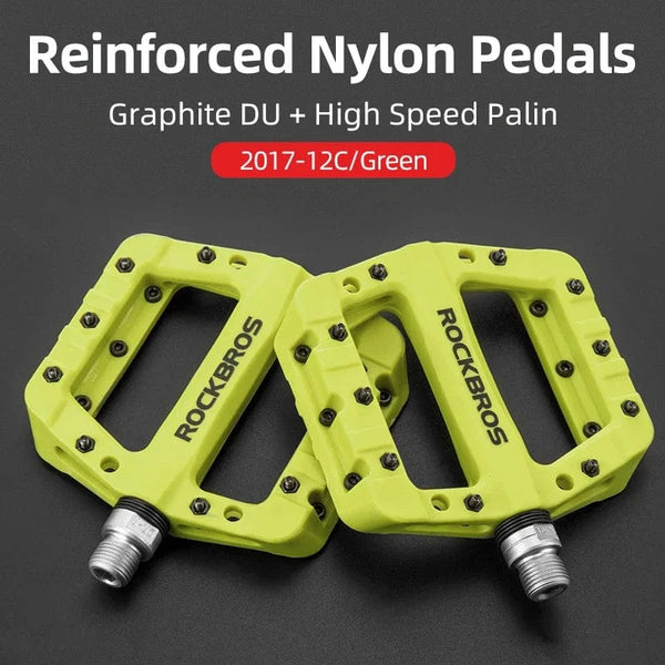 Planet Gates ROCKBROS bicycle ultra-light bearing pedal nylon composite high-speed bearing + graphite DU pedal riding is more lubricated