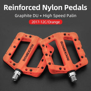 Planet Gates ROCKBROS bicycle ultra-light bearing pedal nylon composite high-speed bearing + graphite DU pedal riding is more lubricated