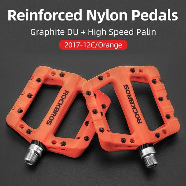 Planet Gates ROCKBROS bicycle ultra-light bearing pedal nylon composite high-speed bearing + graphite DU pedal riding is more lubricated