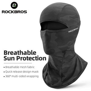 Planet Gates ROCKBROS Cycling Mask Full Face UV Protection Bicycle Mask Summer Balaclava Hat Road Bike Scarf Breathable Outdoor Equipment