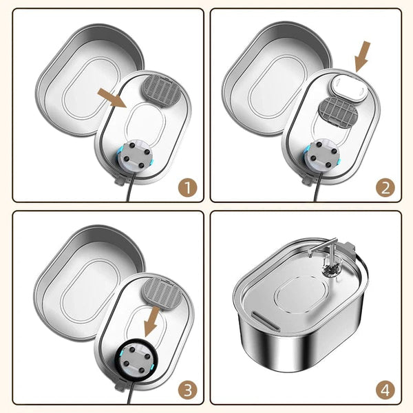 Planet Gates ROJECO Cat Fountain Filter For 3.2L Stainless Steel Cat Water Fountain Pet Water Dispenser Replacement Activated Carbon Filters