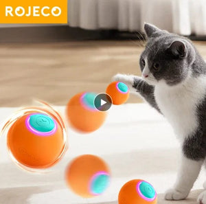 Planet Gates ROJECO Cat Toys Smart Interactive Cat Bouncing Ball Automatic Rolling Ball Training Self-moving Electric Toy Dog Pet Accessories