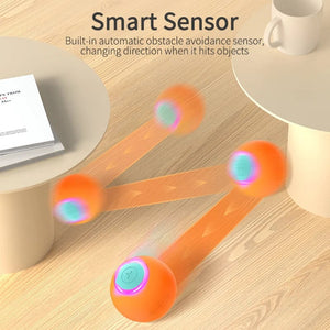 Planet Gates ROJECO Cat Toys Smart Interactive Cat Bouncing Ball Automatic Rolling Ball Training Self-moving Electric Toy Dog Pet Accessories