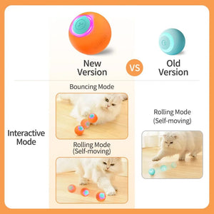 Planet Gates ROJECO Cat Toys Smart Interactive Cat Bouncing Ball Automatic Rolling Ball Training Self-moving Electric Toy Dog Pet Accessories