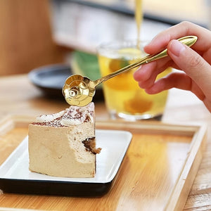 Planet Gates Romantic Flower Stainless Steel Coffee Spoon 8-Piece Set Dessert Stirring Spoon Flower Tea Spoon Wedding Gift Spoon Afternoon Tea