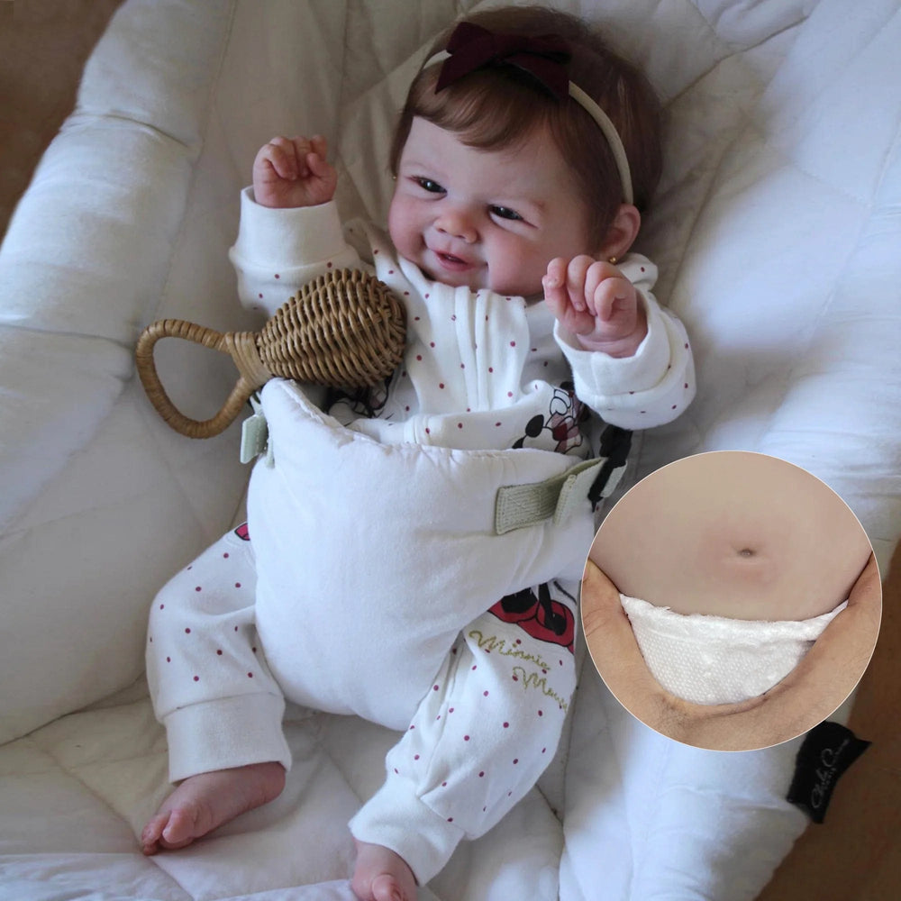 Planet Gates Rooted Hair-Boy 18" Vivienne Boy/Girl Full Body Silicone Vinyl Doll Painted Baby Doll With Rooted Hair For Kid's Christmas Gift Muñecas