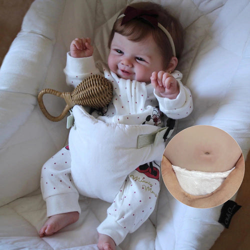 Planet Gates Rooted Hair-Boy 18" Vivienne Boy/Girl Full Body Silicone Vinyl Doll Painted Baby Doll With Rooted Hair For Kid's Christmas Gift Muñecas