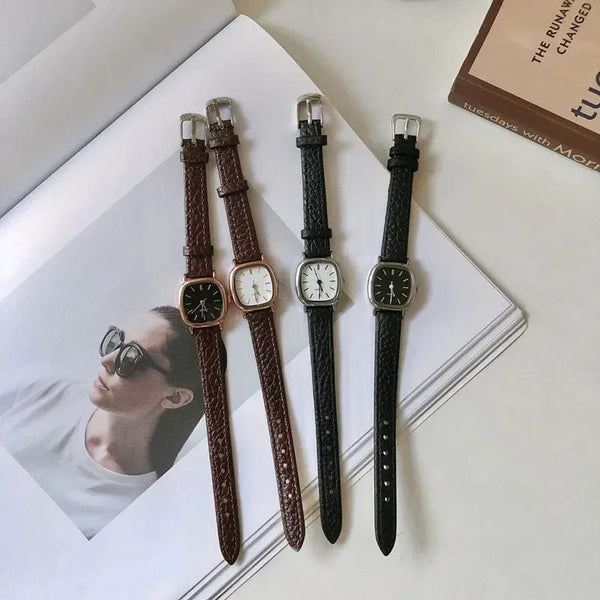Planet Gates Rose brown white High Quality Ladies Casual Bracelet Watches Women's Simple Vintage Watches for Women Dial Wristwatch Leather Strap Wrist Watch