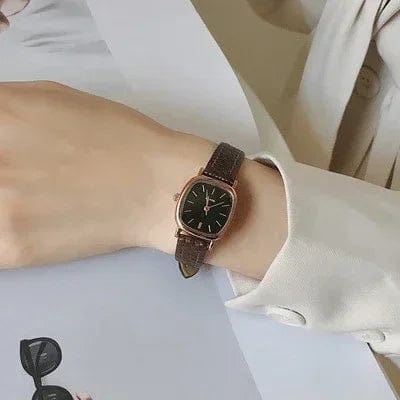 Planet Gates Rose brown white High Quality Ladies Casual Bracelet Watches Women's Simple Vintage Watches for Women Dial Wristwatch Leather Strap Wrist Watch
