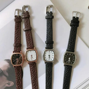 Planet Gates Rose brown white High Quality Ladies Casual Bracelet Watches Women's Simple Vintage Watches for Women Dial Wristwatch Leather Strap Wrist Watch