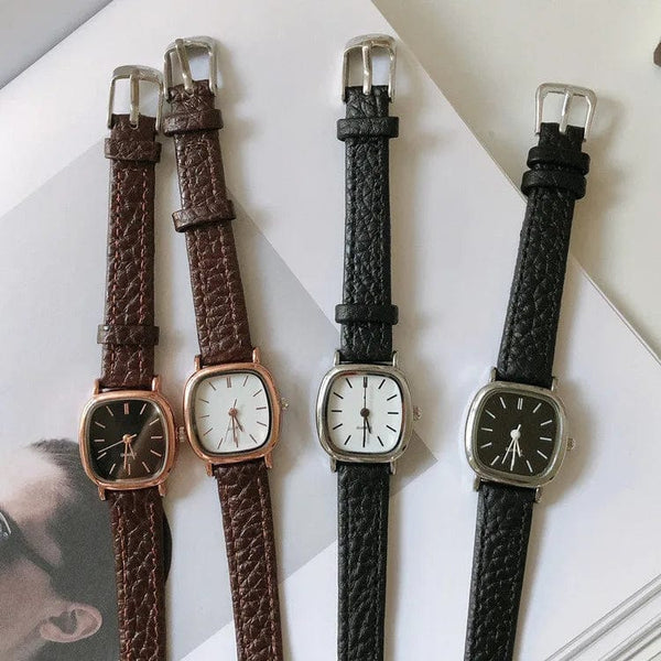 Planet Gates Rose brown white High Quality Ladies Casual Bracelet Watches Women's Simple Vintage Watches for Women Dial Wristwatch Leather Strap Wrist Watch