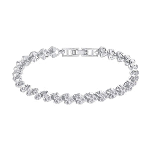 Planet Gates Rose Gold / 16.5cm Luxury Cubic Zirconia Crystal Tennis Bracelets For Women Men Gold Color Silver Color Bracelet Chain Jewelry Gifts