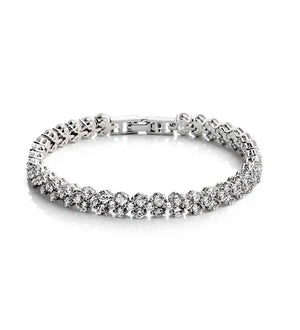 Planet Gates Rose Gold / 16.5cm Luxury Cubic Zirconia Crystal Tennis Bracelets For Women Men Gold Color Silver Color Bracelet Chain Jewelry Gifts