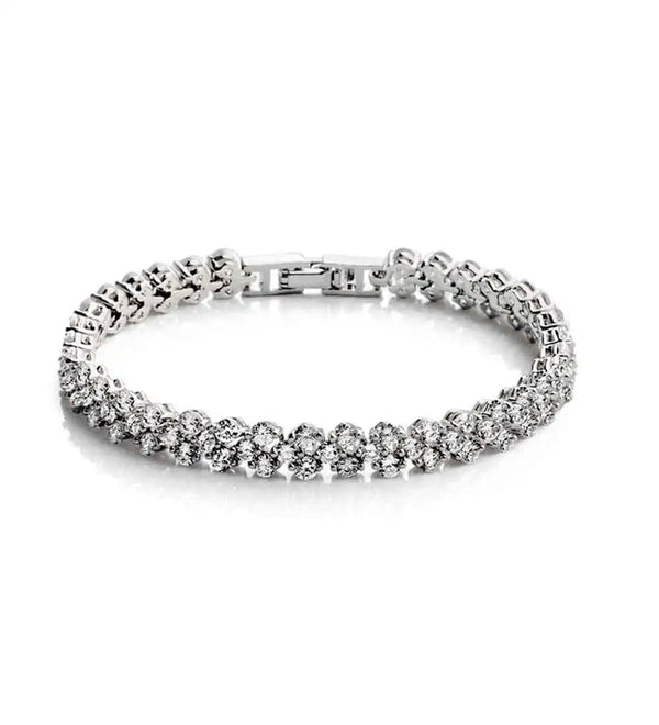 Planet Gates Rose Gold / 16.5cm Luxury Cubic Zirconia Crystal Tennis Bracelets For Women Men Gold Color Silver Color Bracelet Chain Jewelry Gifts