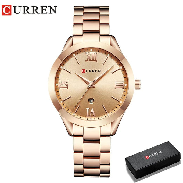 Planet Gates Rose gold blue CURREN Gold Watch Women Watches Ladies Creative Steel Women's Bracelet Watches Female Clock Relogio Feminino Montre Femme