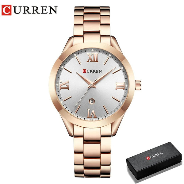 Planet Gates Rose gold blue CURREN Gold Watch Women Watches Ladies Creative Steel Women's Bracelet Watches Female Clock Relogio Feminino Montre Femme