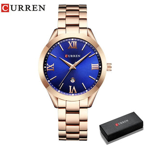 Planet Gates Rose gold blue CURREN Gold Watch Women Watches Ladies Creative Steel Women's Bracelet Watches Female Clock Relogio Feminino Montre Femme