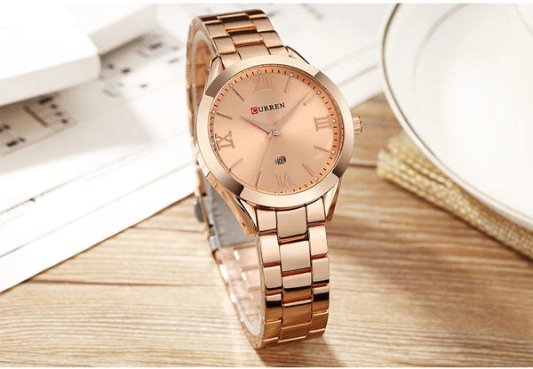 Planet Gates Rose gold blue CURREN Gold Watch Women Watches Ladies Creative Steel Women's Bracelet Watches Female Clock Relogio Feminino Montre Femme