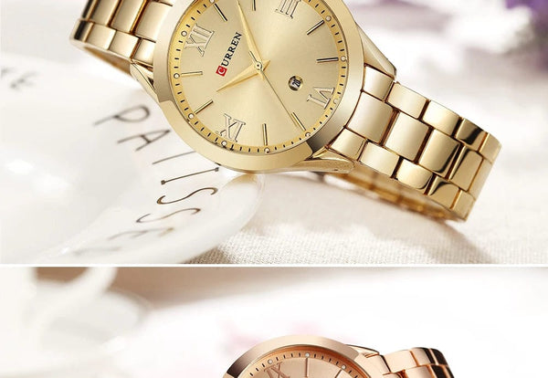 Planet Gates Rose gold blue CURREN Gold Watch Women Watches Ladies Creative Steel Women's Bracelet Watches Female Clock Relogio Feminino Montre Femme