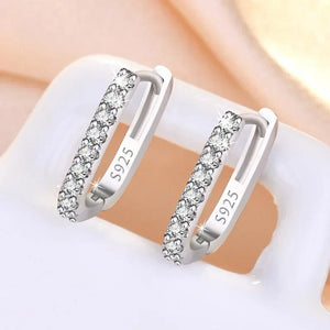 Planet Gates Rose Gold High-quality 925 Sterling Silver Crystal Fashion Circle Hoop Earrings for Woman Wedding Party Gift  Street Versatile Jewelry