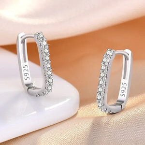 Planet Gates Rose Gold High-quality 925 Sterling Silver Crystal Fashion Circle Hoop Earrings for Woman Wedding Party Gift  Street Versatile Jewelry