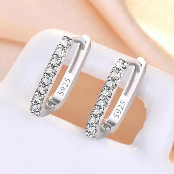 Planet Gates Rose Gold High-quality 925 Sterling Silver Crystal Fashion Circle Hoop Earrings for Woman Wedding Party Gift  Street Versatile Jewelry