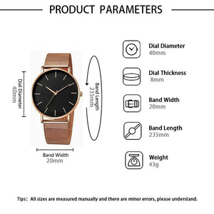 Planet Gates ROSE Men's Fashion Minimalist Ultra Thin Watches Simple Men Business Mesh Belt Quartz Watch Male Wristwatches Clock Relogio Masculino