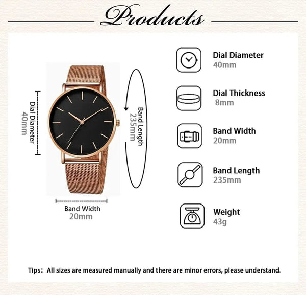 Planet Gates ROSE Men's Fashion Minimalist Ultra Thin Watches Simple Men Business Mesh Belt Quartz Watch Male Wristwatches Clock Relogio Masculino