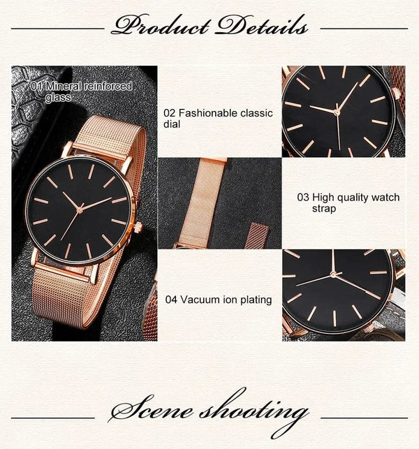 Planet Gates ROSE Men's Fashion Minimalist Ultra Thin Watches Simple Men Business Mesh Belt Quartz Watch Male Wristwatches Clock Relogio Masculino