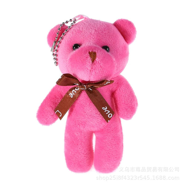 Planet Gates rose New Color Teddy Bear Dolls 12cm Soft Stuffed Animals Bear Plush Toy Pendent Cute Cute Girl Keychain Wedding Children Party Gifts