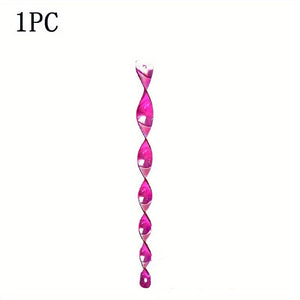 Planet Gates Rose Red 1pc Garden Patio Decoration: 1pc Bird Repellent Scare Strip, Spiral Wind Spinning Bird Catcher & Wind Chimes - Perfect Memorial Gifts!