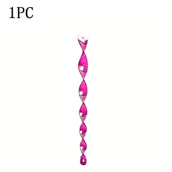 Planet Gates Rose Red 1pc Garden Patio Decoration: 1pc Bird Repellent Scare Strip, Spiral Wind Spinning Bird Catcher & Wind Chimes - Perfect Memorial Gifts!